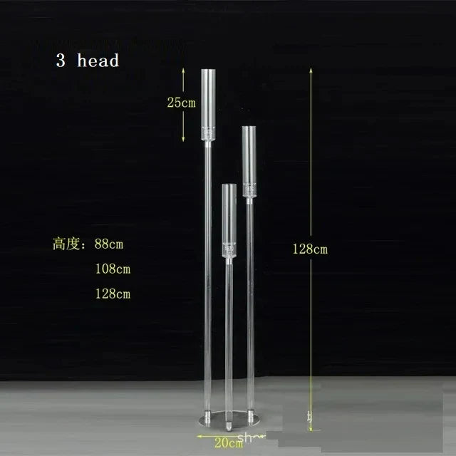 2/5/6/10pcs Wedding Decoration Centerpiece Candelabra Clear Candle Holder Acrylic Candlesticks for Weddings DIY Event Party
