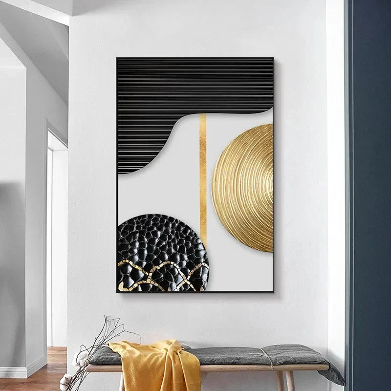 3pcs Abstract Geometry Canvas Painting
