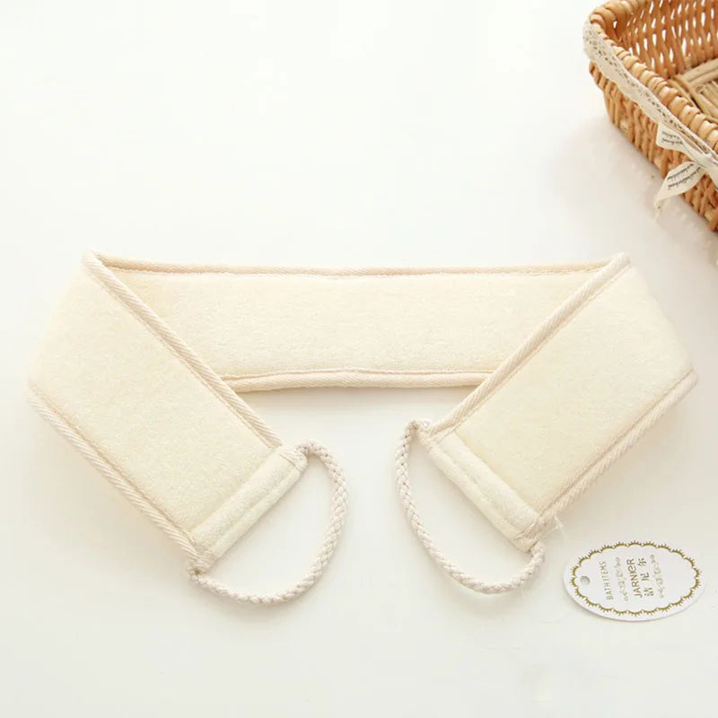 1Pcs Unisex Soft Skin Care Exfoliating Loofah Sponge Back Strap Bath Shower Body Massage Spa Cleaning Scrubber Brush Body Wash