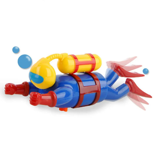Newborn Baby Toy Children Cute Cartoon Clockwork Wind Up Chain Diver Classic Kid Educational Water Swimming Pool Bath Toys