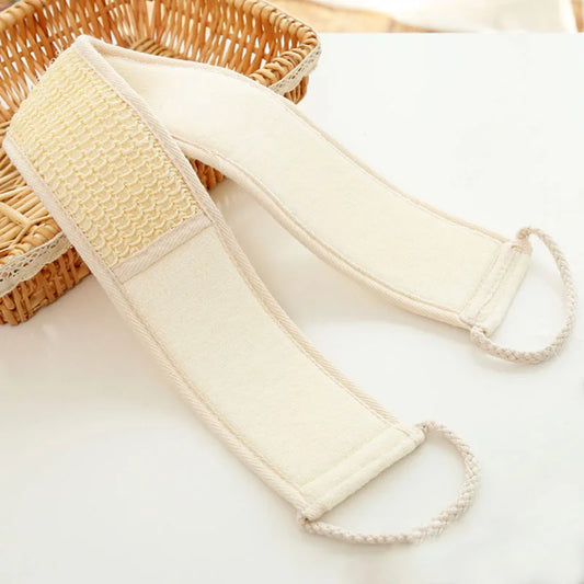 1Pcs Unisex Soft Skin Care Exfoliating Loofah Sponge Back Strap Bath Shower Body Massage Spa Cleaning Scrubber Brush Body Wash