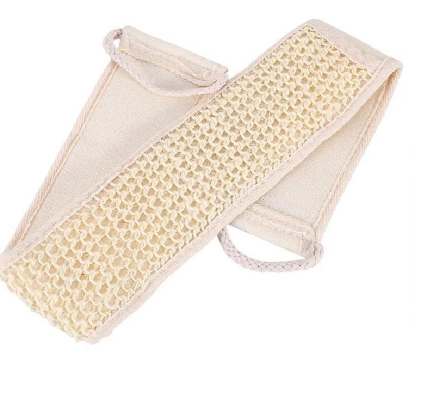 1Pcs Unisex Soft Skin Care Exfoliating Loofah Sponge Back Strap Bath Shower Body Massage Spa Cleaning Scrubber Brush Body Wash