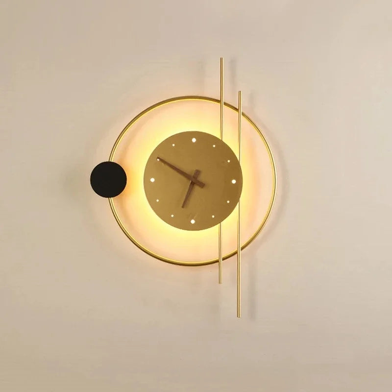 Nordic Clock Wall Lamp