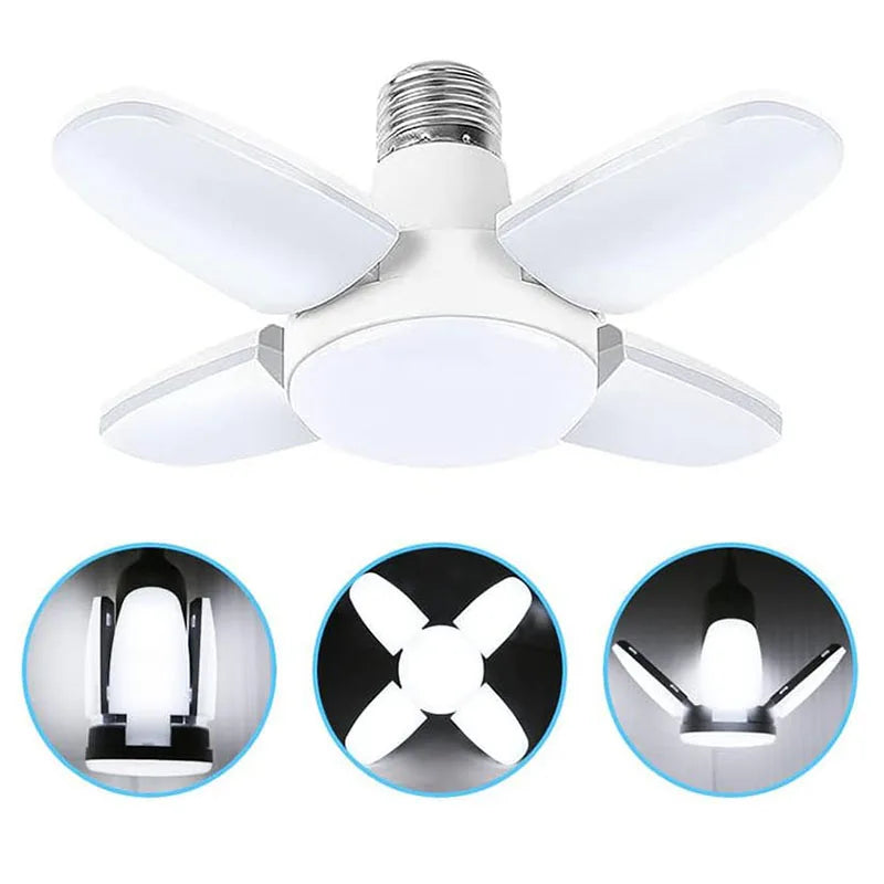 E27 Fan Blade Light Lamp 110V 220V 28W LED Bulb 360 Degrees Foldable Led Bulbs Lampada for Home Ceiling Light Garage Lights