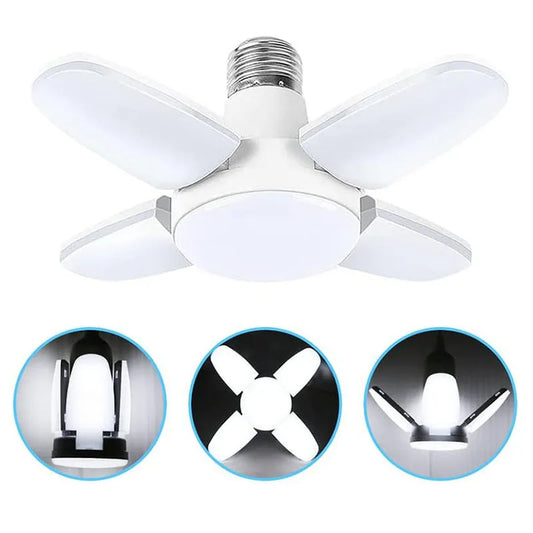 E27 Fan Blade Light Lamp 110V 220V 28W LED Bulb 360 Degrees Foldable Led Bulbs Lampada for Home Ceiling Light Garage Lights