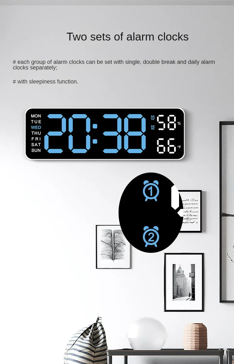Large Digital Wall Clock