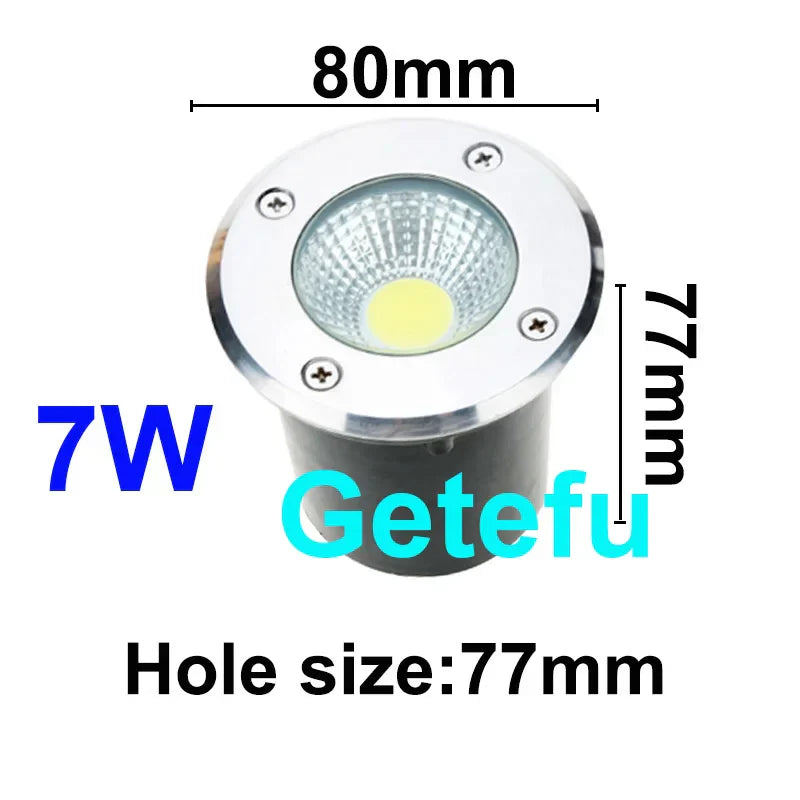 10PCS LED Underground light 10W15W COB Floor Lamp Outdoor Ground Spot Landscape Garden Square Path Buried Yard 110V220V 12V IP68