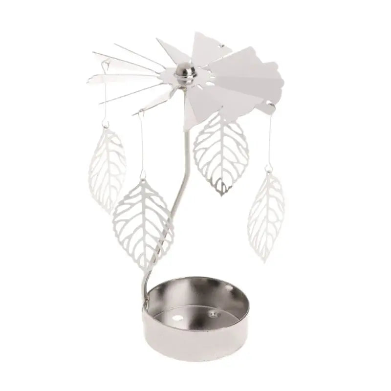 Spinning Rotary Carousel Tea Light Candle Holder Stand Light Gift Wedding Decor