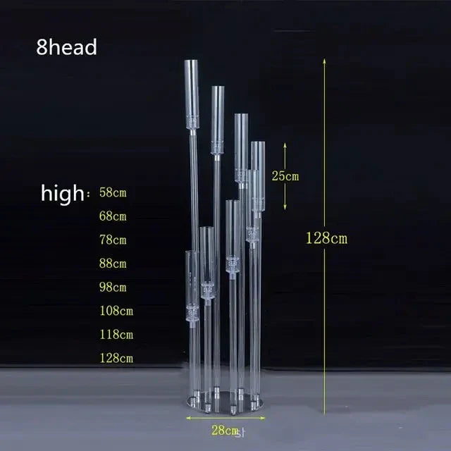 2/5/6/10pcs Wedding Decoration Centerpiece Candelabra Clear Candle Holder Acrylic Candlesticks for Weddings DIY Event Party