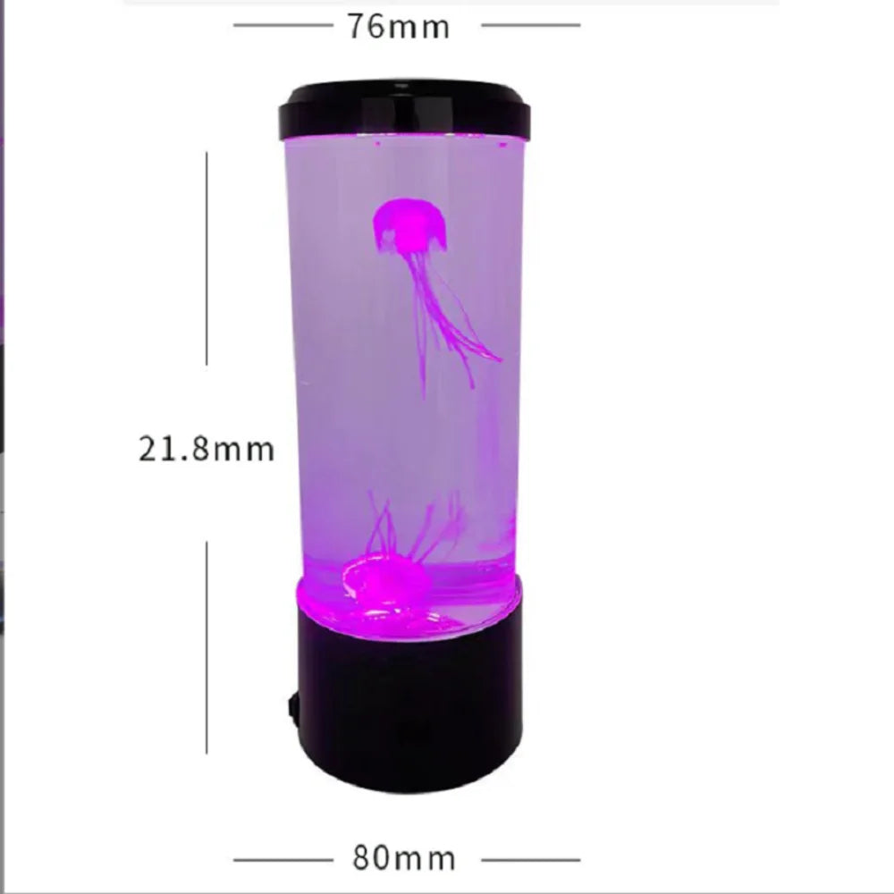 LED Fish Lamp Multi-Color Aquarium Tank USB Night Light Simulated Fish Bubble Table Lamp for Home Desk Bedroom Living Room