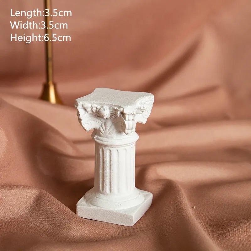 Europe Artificial Simulation Roman Column Candlestick Candle Holder Photography Background Props Photo Adornment Home Decoration