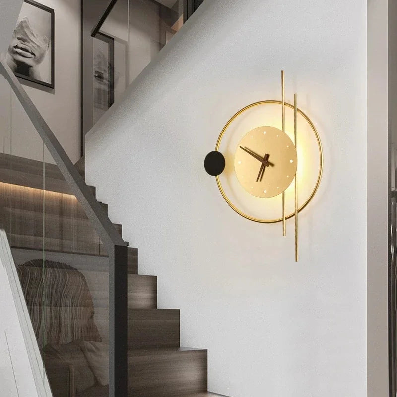 Nordic Clock Wall Lamp