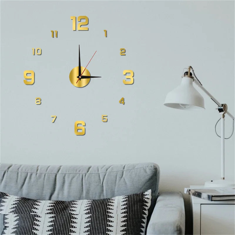 Frameless Modern 3D Wall Clock