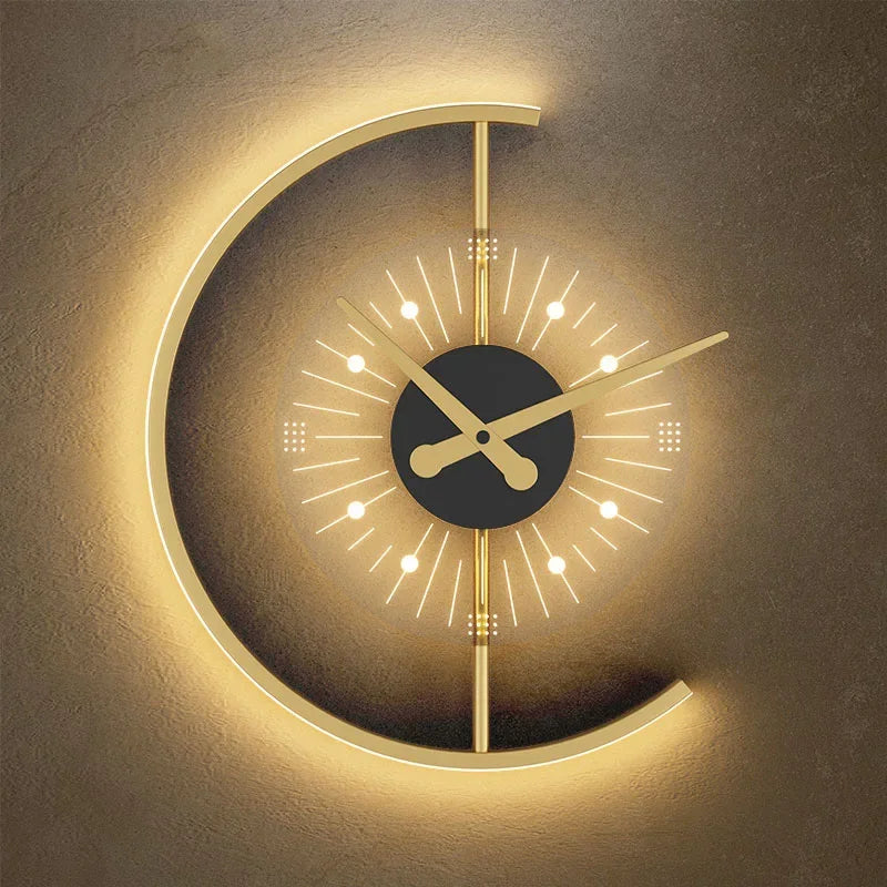 Nordic Clock Wall Lamp