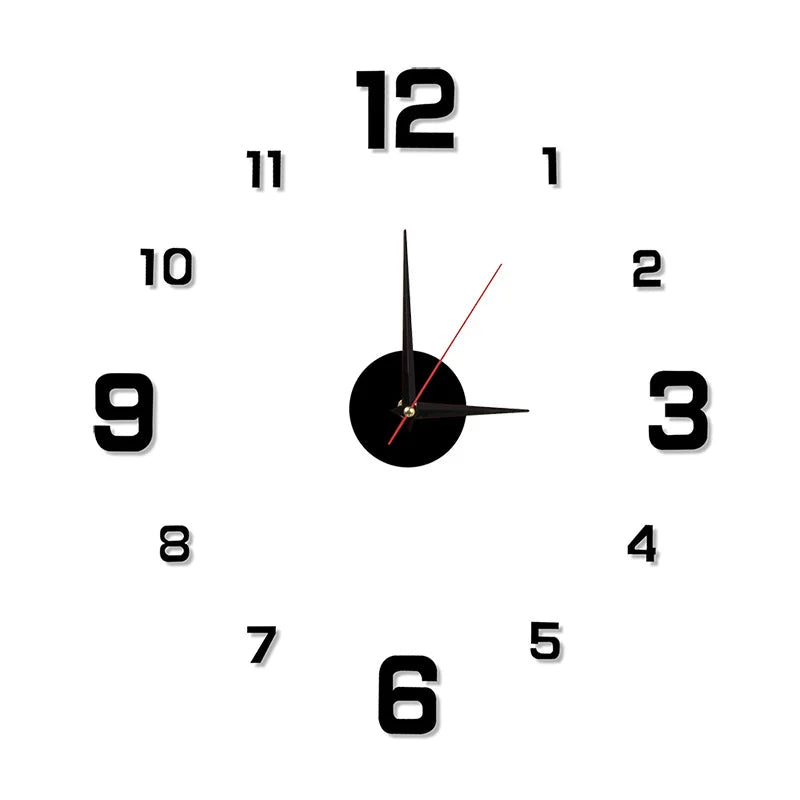 Frameless Modern 3D Wall Clock