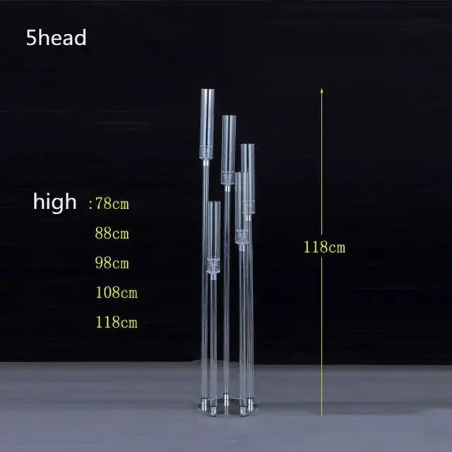 2/5/6/10pcs Wedding Decoration Centerpiece Candelabra Clear Candle Holder Acrylic Candlesticks for Weddings DIY Event Party