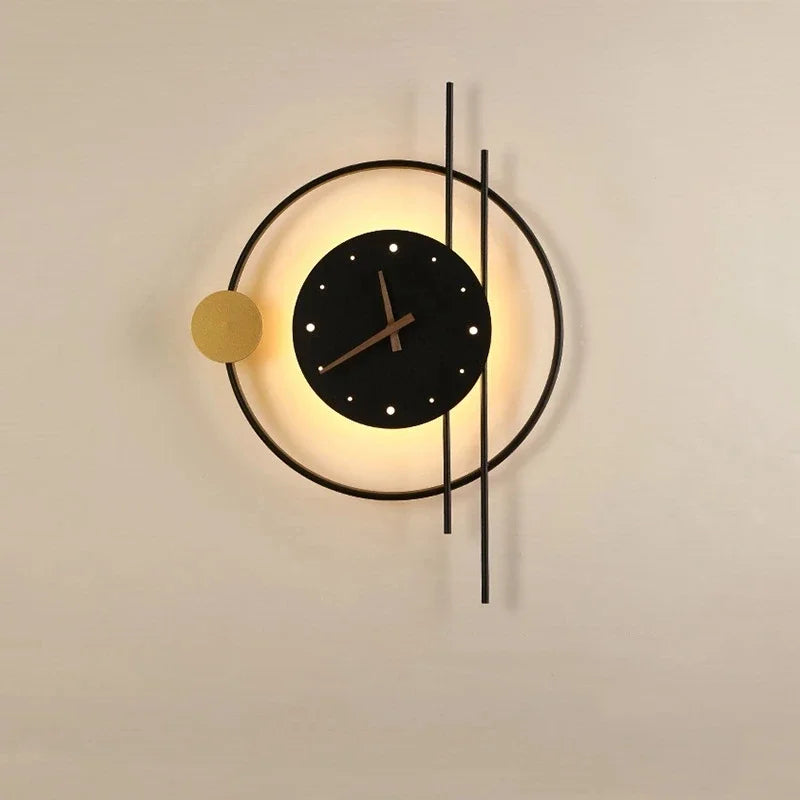 Nordic Clock Wall Lamp