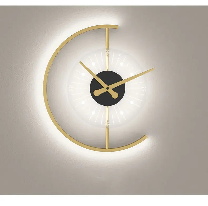 Nordic Clock Wall Lamp