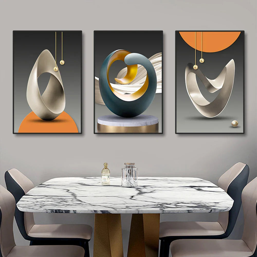Modern Geometric Wall Art Canvas