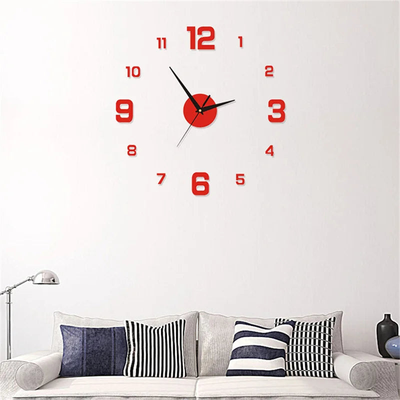 Frameless Modern 3D Wall Clock