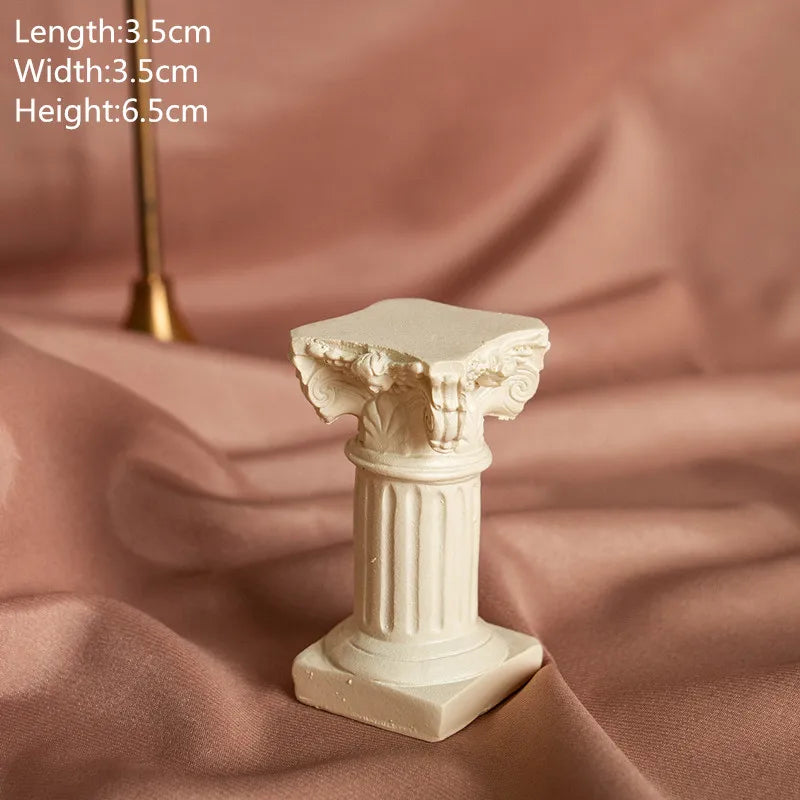 Europe Artificial Simulation Roman Column Candlestick Candle Holder Photography Background Props Photo Adornment Home Decoration
